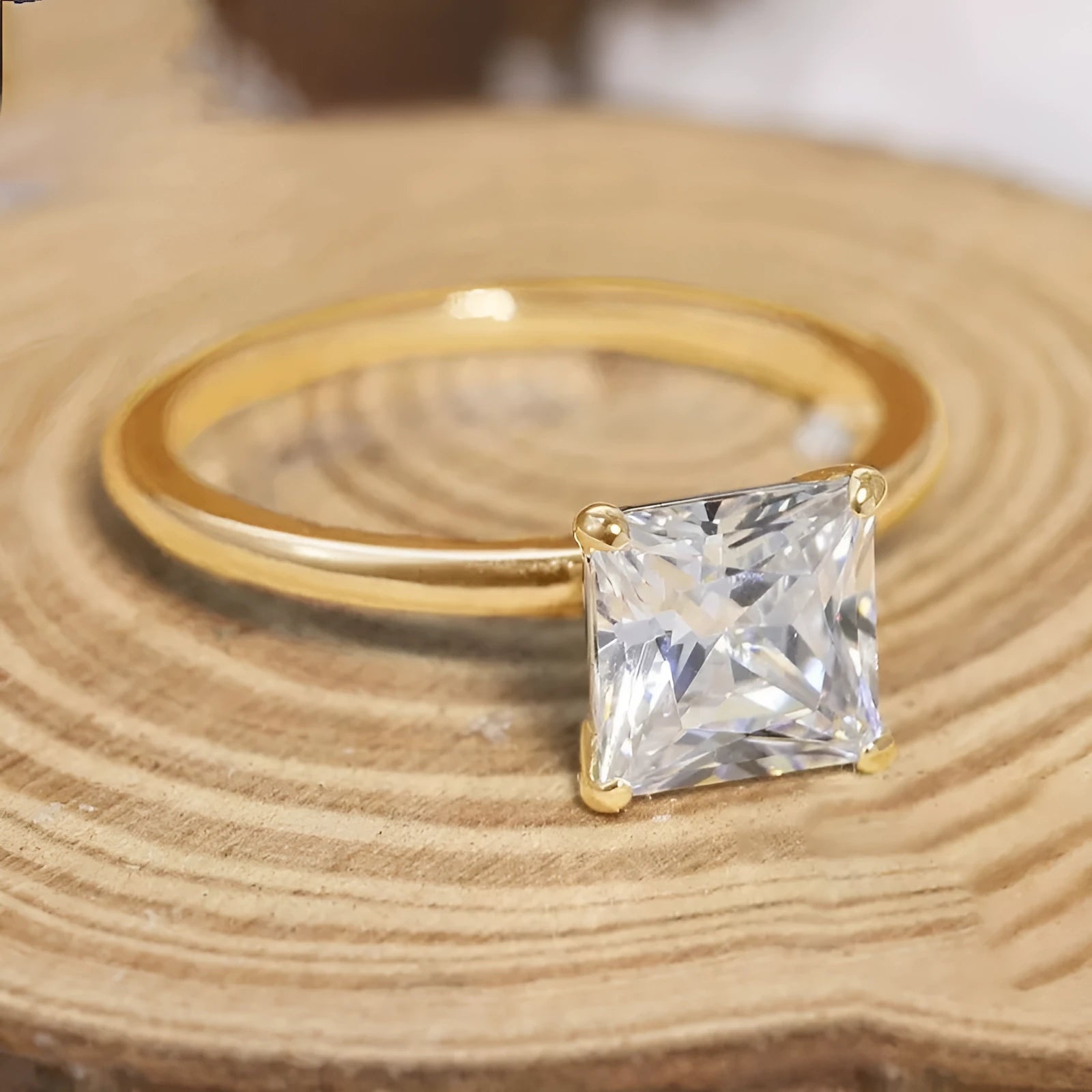Simple geometric 925 silver women's ring with a round design, shown in silver, gold, and rose gold finishes.