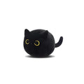 Fluffy black cat plush toy pillow cushion measuring 35 cm in length