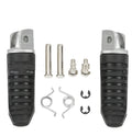 Black aluminium alloy motorcycle footpegs for Suzuki GSX and V-Strom models