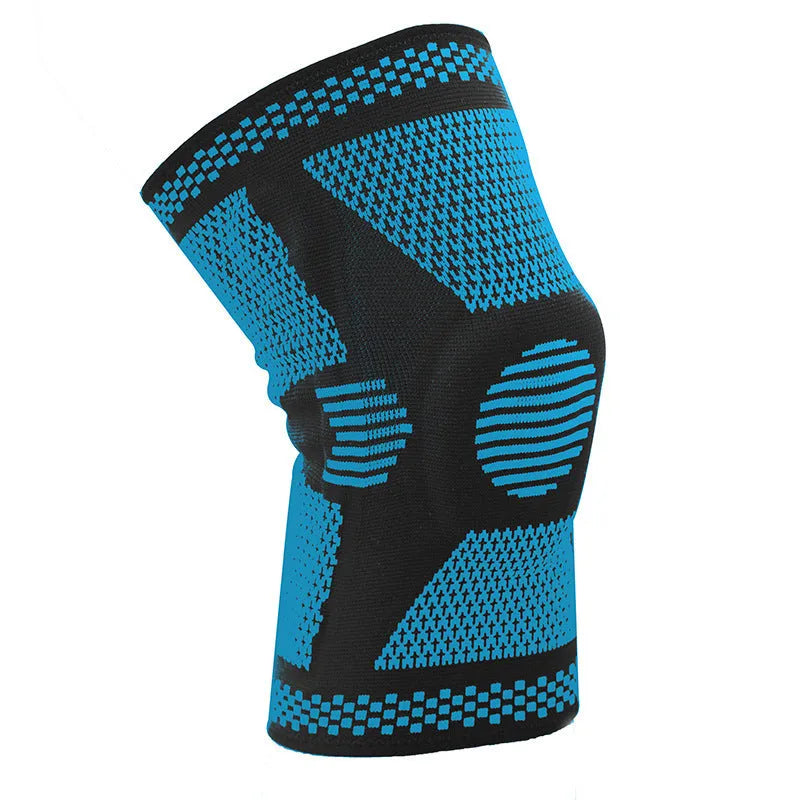Silicone spring knee pads in polyamide available in green, blue, white, and orange colours