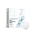 Four nano microneedle skincare patches in packaging with botanical ingredients listed.