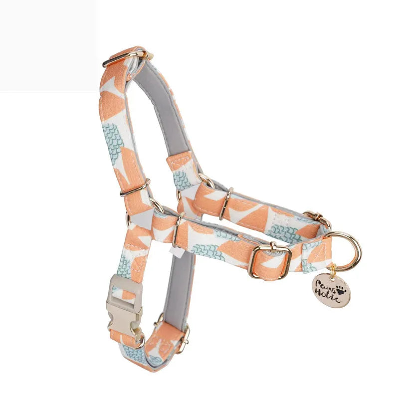 Polyester chest strap for outdoor dog walking with explosion-proof design in loquat tree colour