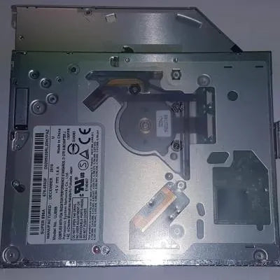Silver MacBook Pro 13-inch replacement optical drive with SATA connector, dimensions 128x128x9.5mm