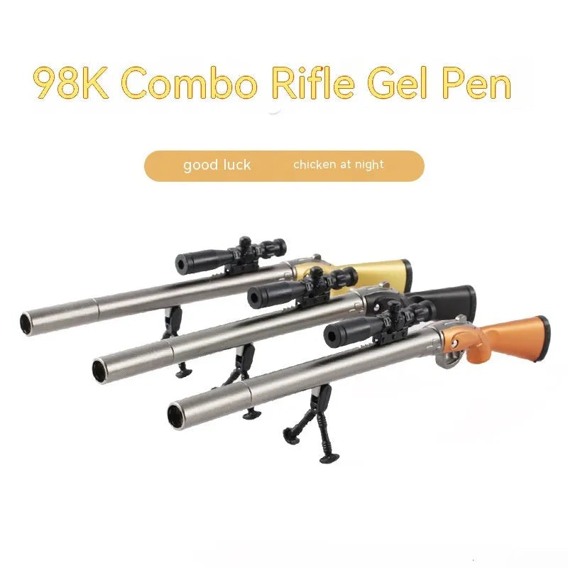 Creative 98K sniper rifle chicken eating theme gel pen with 0.5mm tip and plastic construction