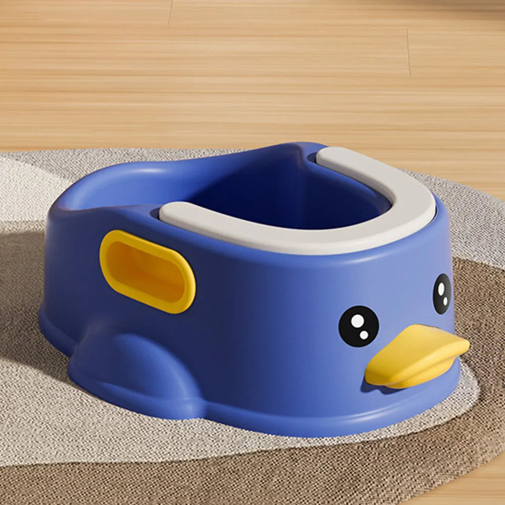 Blue duck-shaped PVC bathtub for washing dogs and cats without electricity