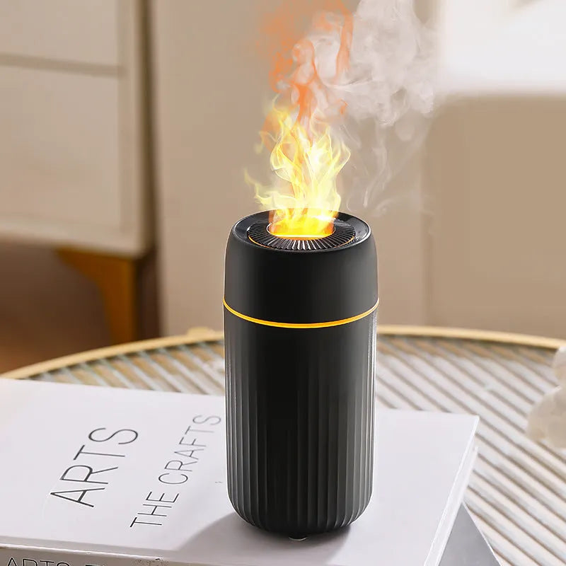 Car simulation flame aroma diffuser automatic sprayer in black or white colour