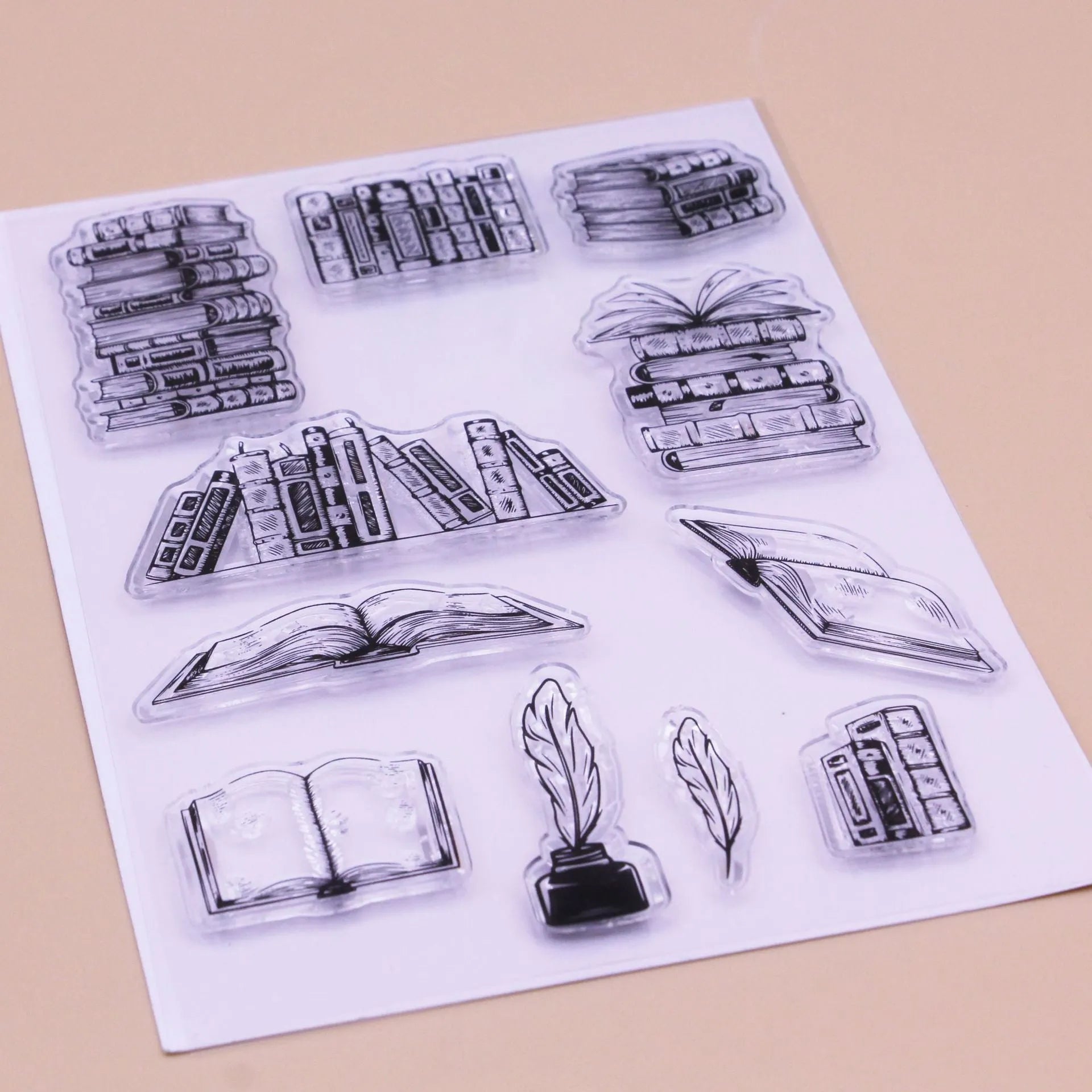 Transparent silicone hand account stamp measuring 11 by 16 centimetres with self-adhesive backing