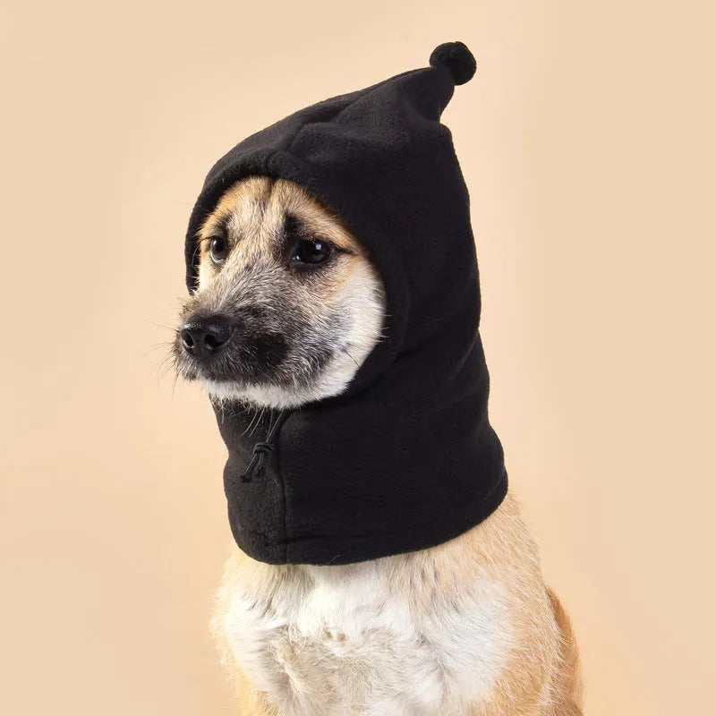Bear-themed rabbit ear pet headgear in cloth material showing colour options