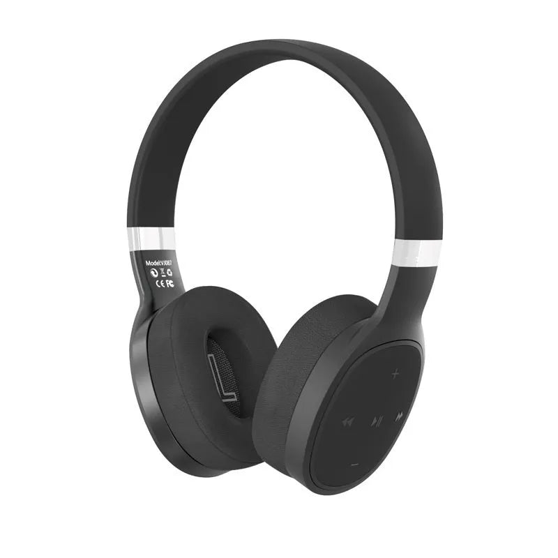 Folding wireless sports Bluetooth headset in black, white, grey, or blue colour with 40mm drivers