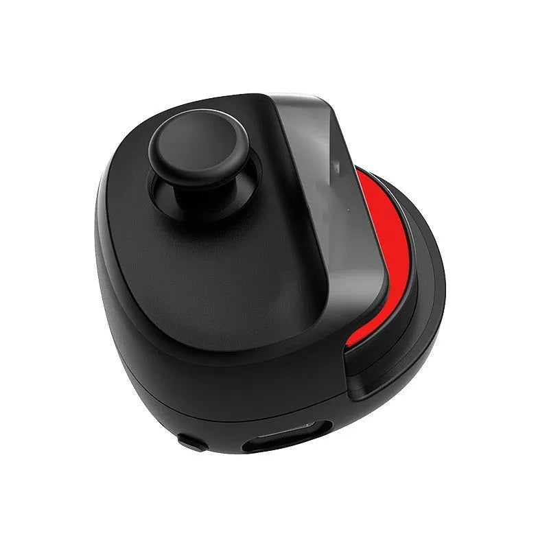 Black USB game stick controller with 8.8cm compact square design on gaming desk