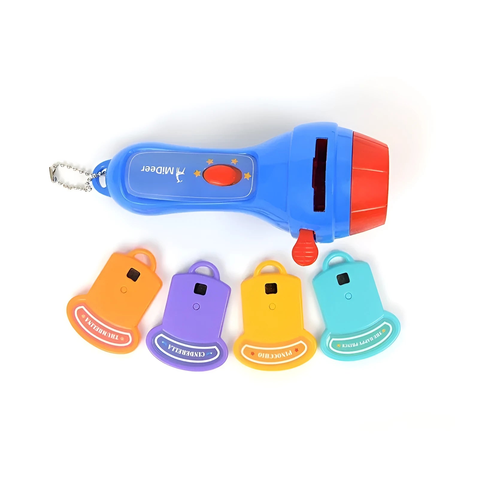 SmartKids children's story projector torch with four rotating discs for bedtime story projection