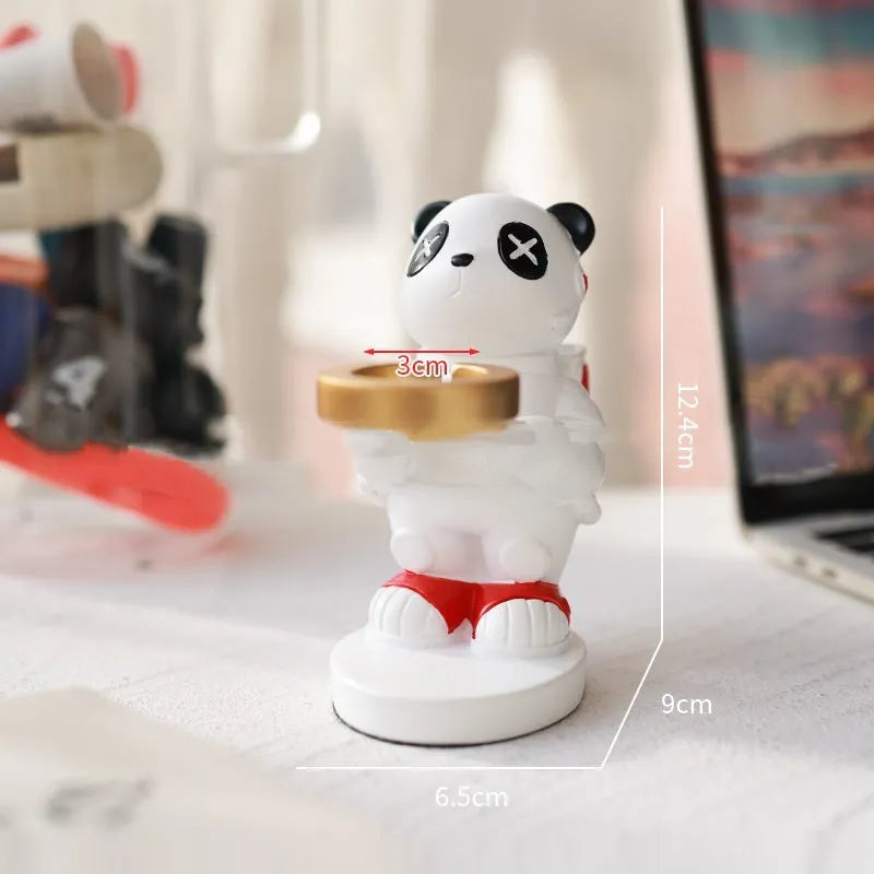 Resin watch charging bracket in cat and bear styles for Apple and Huawei smartwatches