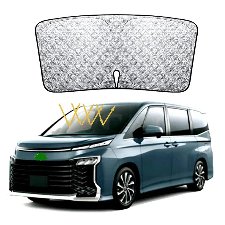 Toyota NOAH XOVY 90 series car front windshield sunshade cover with silver tape material