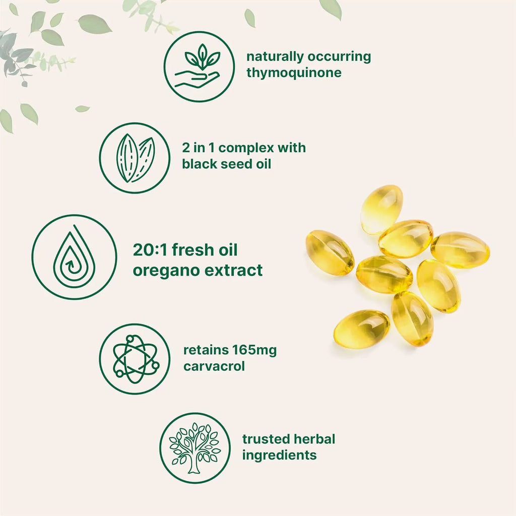 Bottle of Butter Black Seed Oil Soft Capsules dietary supplement, showing softgel capsules.