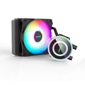 Aluminium CPU radiator fan with RGB lighting in 120mm, 240mm, and 360mm sizes