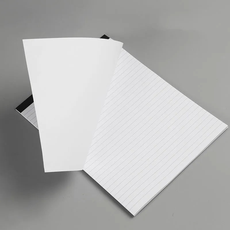 A4 tearable notebook with grid paper and wireless adhesive binding for meeting minutes