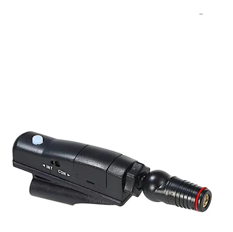 Golf putter laser aiming instrument showing laser sight, zipper box, and tripod style options.