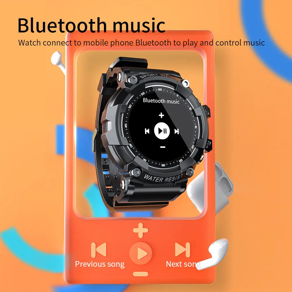 ATTACK 3 IP67 waterproof Bluetooth sports watch in black with round colour screen on a TPU strap.
