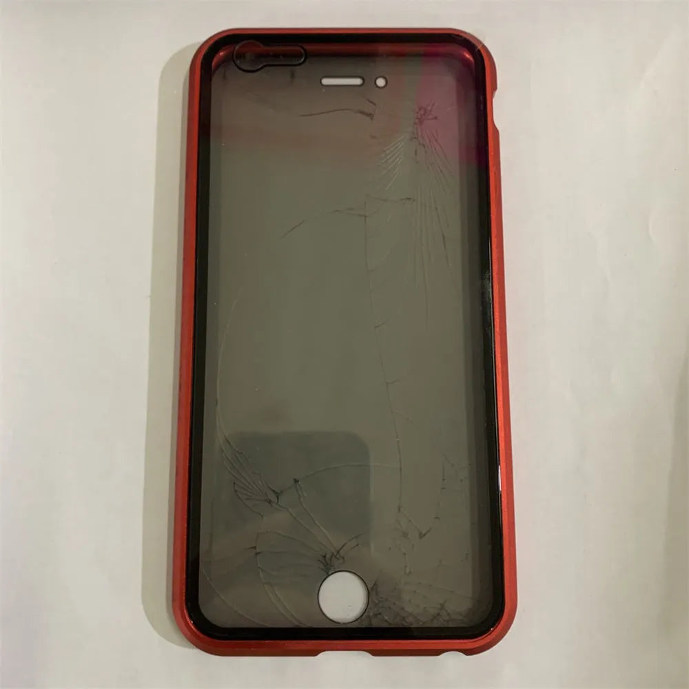 Anti-peep magnetic privacy glass case for iPhone XR XS Max X SE 2020 with metal edge and 9H tempered glass, 3-colour set