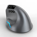 Grey vertical grip wireless mouse with Bluetooth connectivity for laptop use