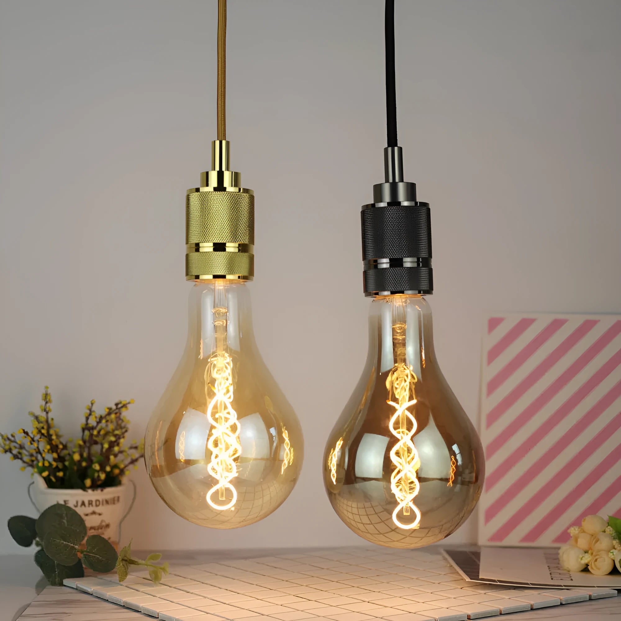 Double helix gold LED soft light strip measuring 110x200mm with energy efficiency Level 1 rating