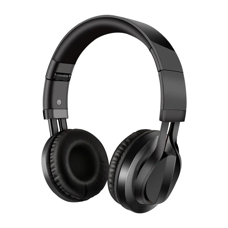 Black wired over-ear headphones with microphone, 40mm drivers, and 3.5mm plug