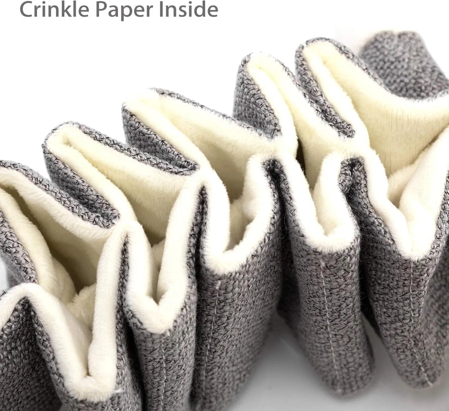 Gray koala-shaped dog chew toy measuring 30cm with durable cloth construction and crinkle paper inside