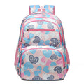 Blue student school backpack with air pillow belt straps and large main compartment.