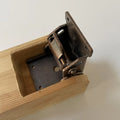 Furniture foot folding hinge in electroplated finish with 0-90 degree invisible self-locking mechanism