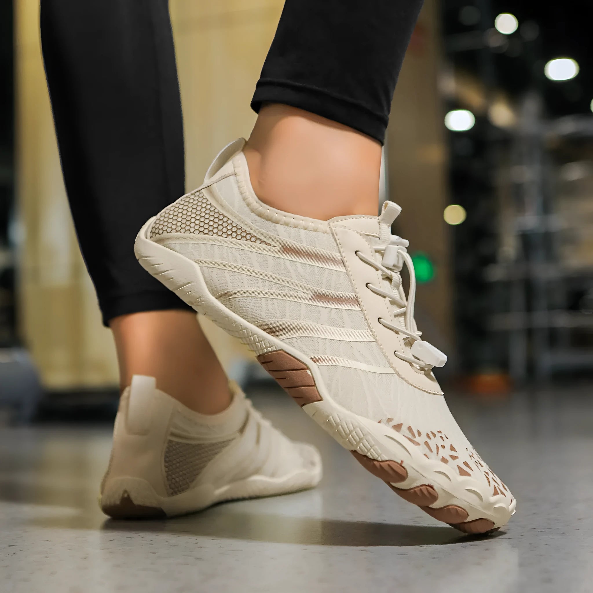 Unisex casual beach running shoe with Lycra stretch fabric upper, shown in A826 colour options.