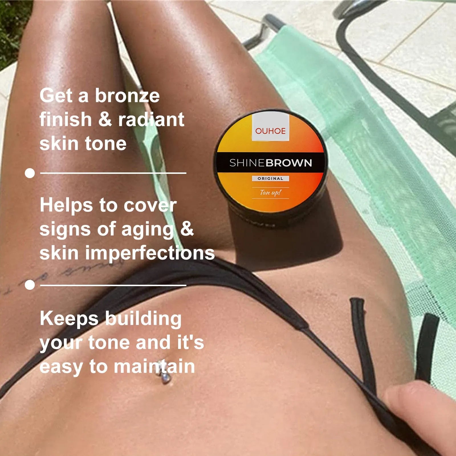 Tanning Cream and Aloe Vera Gel set in packaging for natural bronzing and after sun repair.
