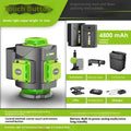 Green 16-line 3D self-levelling laser level tool on a work surface.