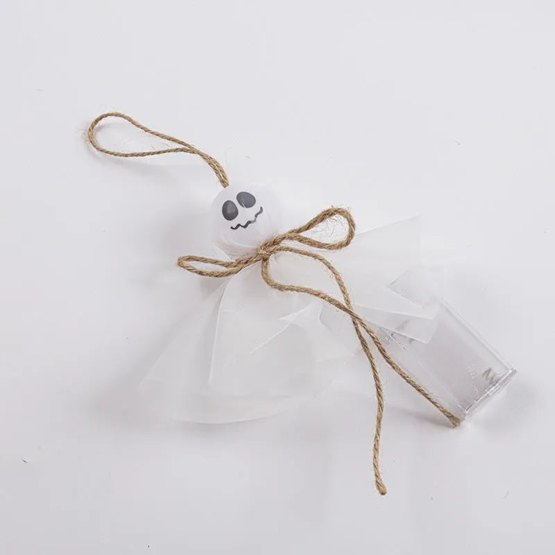 Halloween LED lighting chain with colourful ghost-shaped lamp beads for haunted venue decoration