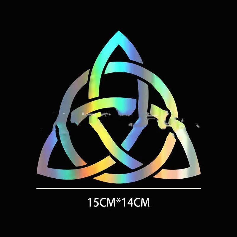Waterproof car body sticker decal shown in matte black, white, and reflective laser colour options