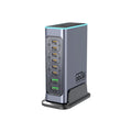 Desktop GaN charger with British Standard plug and multiple TYPE-C ports for fast charging