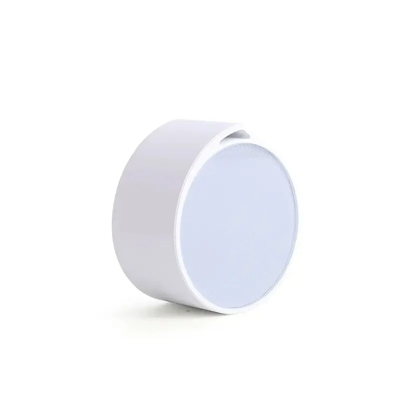 White and blue nano glass epilator and foot grinder device on a plain background