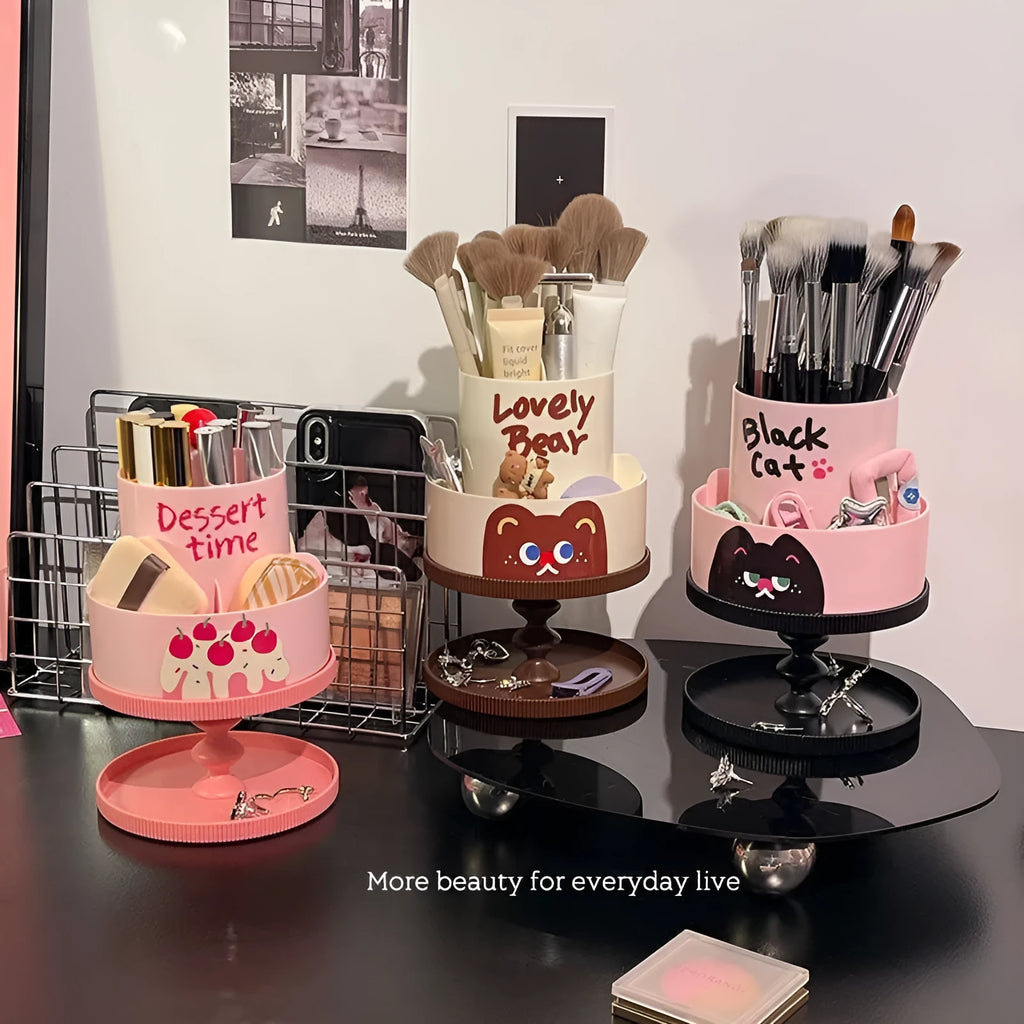 Rotating cosmetic brush storage barrel in Japanese style with 18 litre capacity