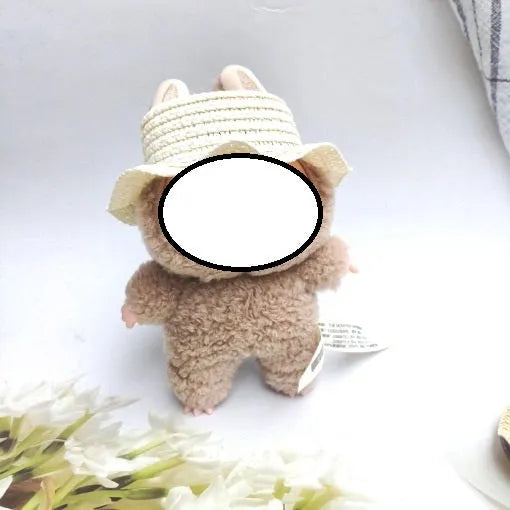 Leak-proof papyrus straw baby sunhat in beige with height size M