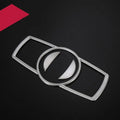 Silver decorative trim sticker for BMW headlight switch frame interior modification