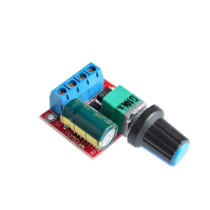 PWM DC motor speed controller with potentiometer knob for 5V-35V motors up to 5A