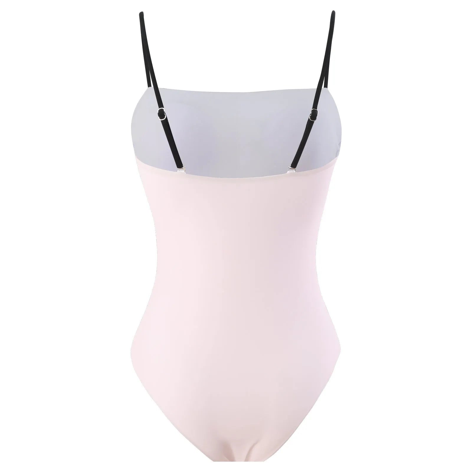 Women's one-piece bikini swimsuit with an attached white tulle skirt, shown on a mannequin.