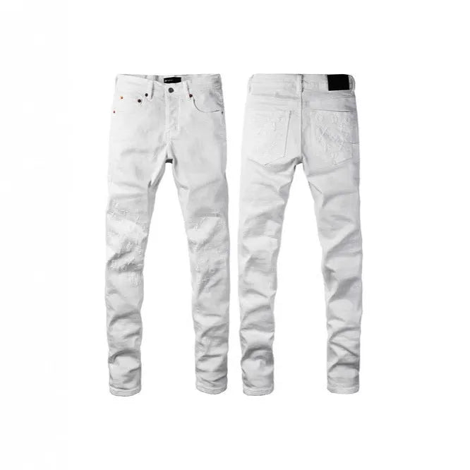 Men's black slim fit skinny jeans with straight leg retro design