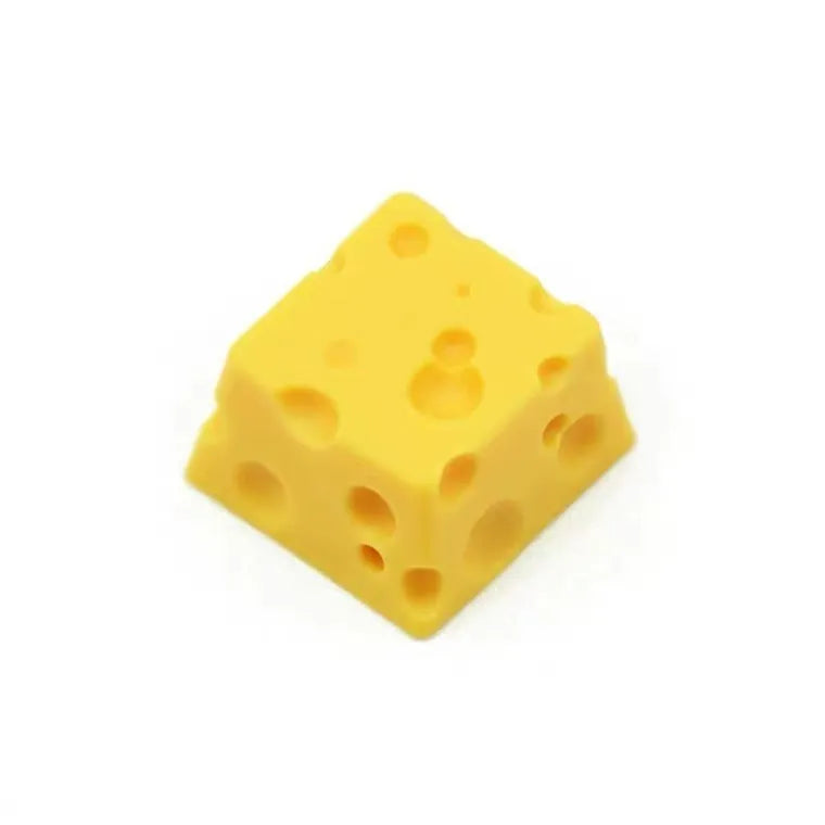 Yellow resin cheese character key cap for mechanical keyboard customisation