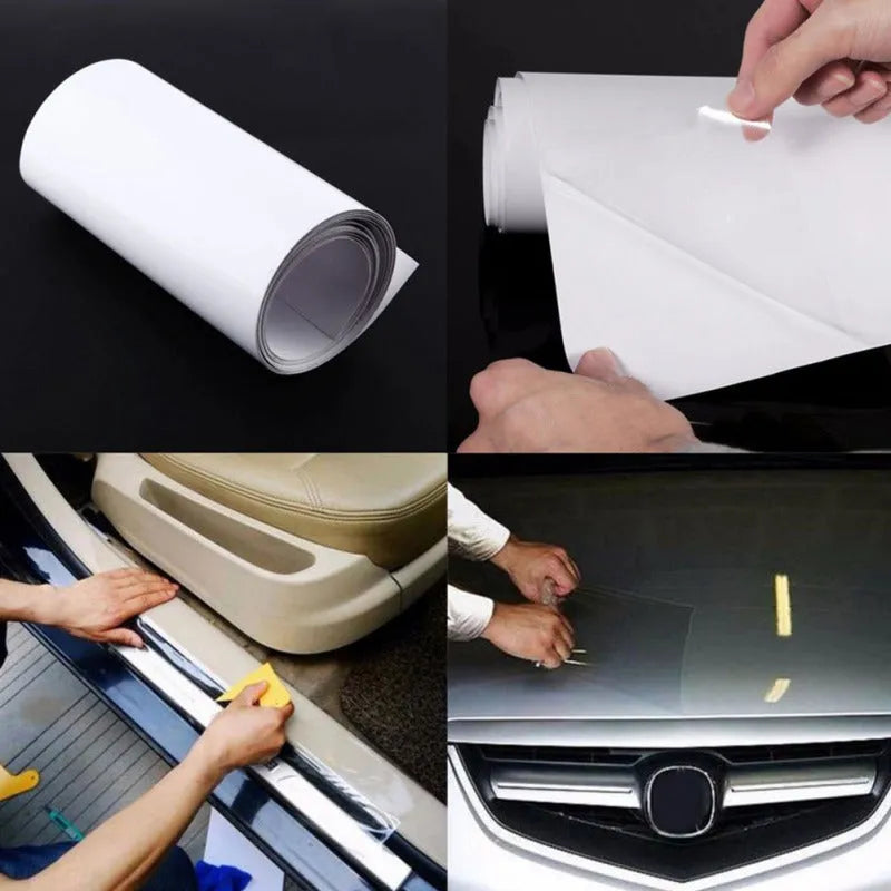 Transparent PVC car protective film roll for bumper and body scratch protection, 3 metre length, 10cm 15cm 20cm widths