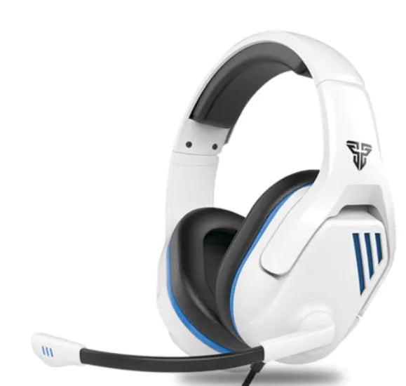 MH86 esports headwear with built-in USB wired headphones showing 50mm drivers and omnidirectional microphone