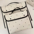 Embroidered rabbit pattern nylon tablet storage bag in red rabbit, black rabbit, red dot, or black dot, 11 inch and 13 to 14 inch sizes