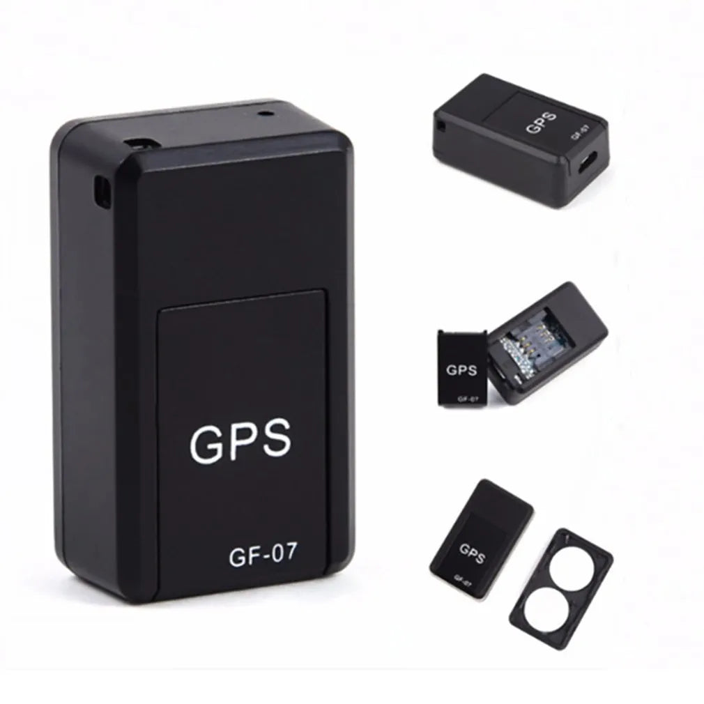 Black mini magnetic GPS car tracker device for vehicle tracking