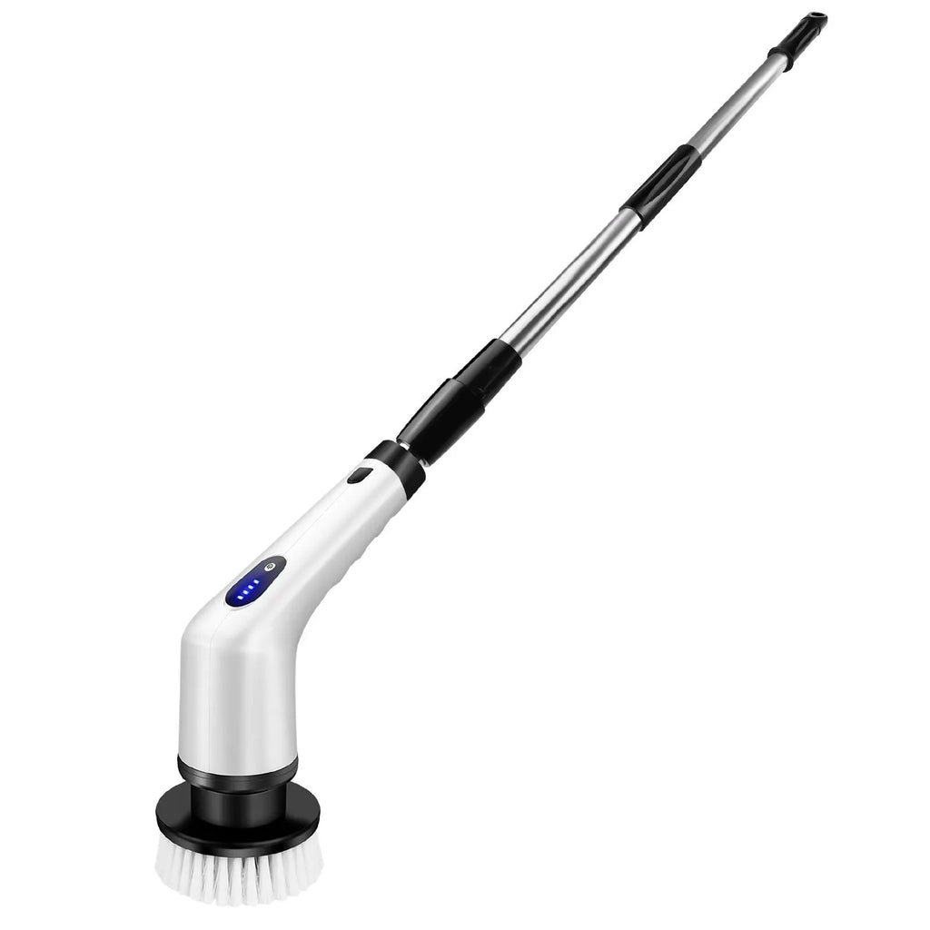 White ABS plastic handheld rechargeable cleaning ball with cleaning brush accessories