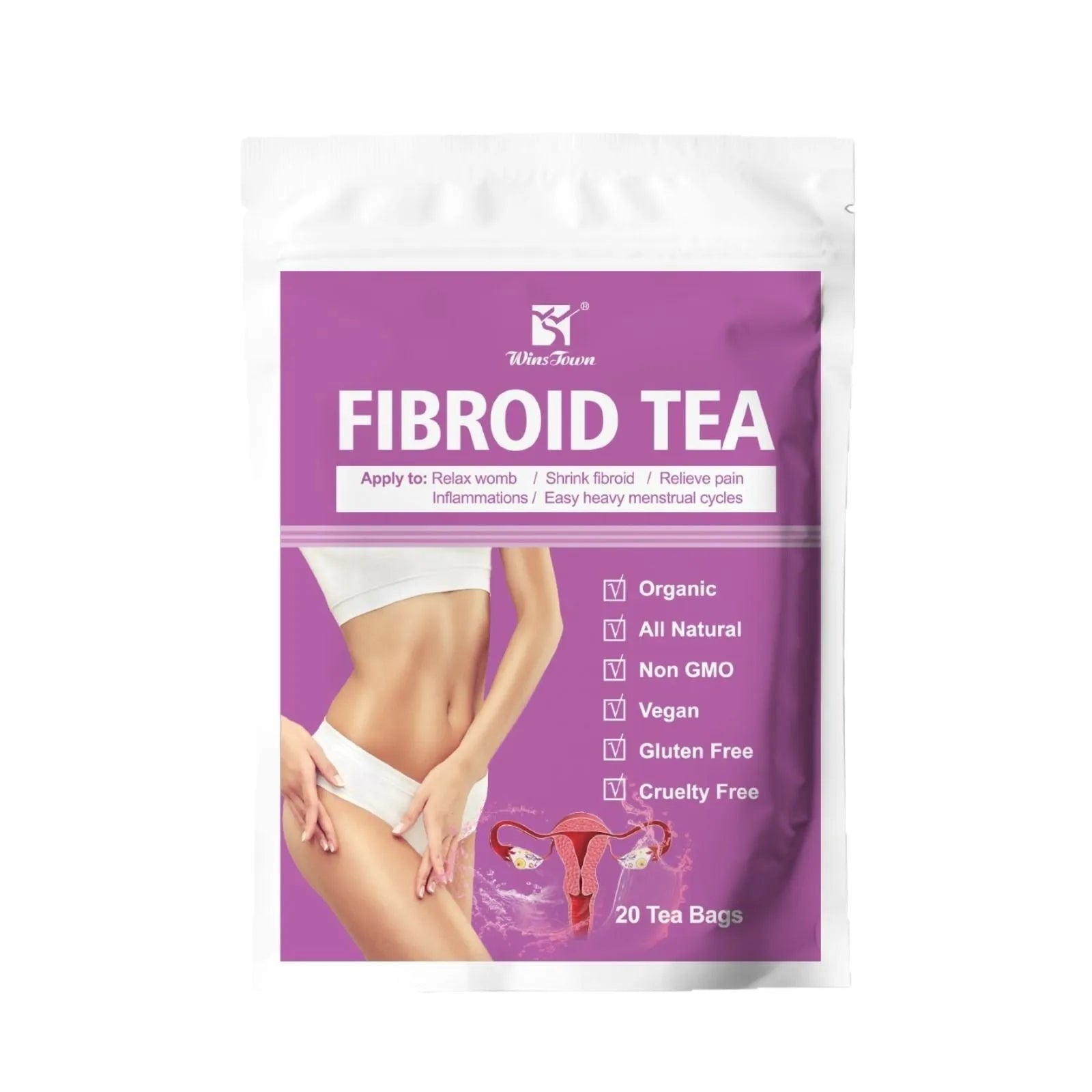 C83 Winstown Fibroid Herbal Tea bag with sugar using cold extract brewing method