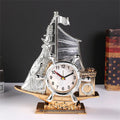 Gold or silver fashion analogue bedroom clock with plastic casing